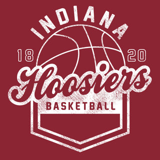 Indiana University Hoosiers Basketball Shield Short Sleeve T-Shirt - Cardinal