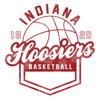 Indiana University Hoosiers Basketball Shield Short Sleeve T-Shirt - White