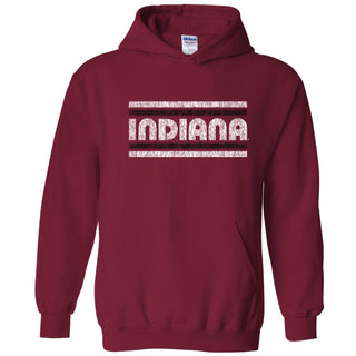 Indiana University Hoosiers Retro Underline Heavy Blend Hoodie - Cardinal