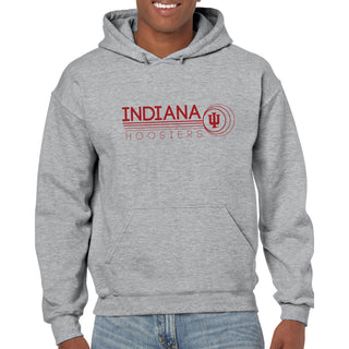 Indiana University Hoosiers Logo Ping Heavy Blend Hoodie - Sport Grey