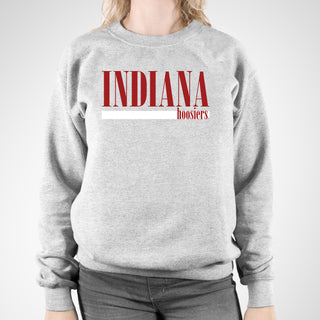 Indiana Hoosiers Boldline Crewneck Sweatshirt - Sport Grey