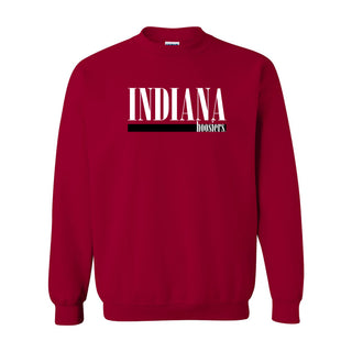 Indiana University Hoosiers Boldline Basic Cotton Crewneck Sweatshirt - Cardinal