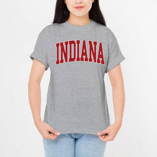 Indiana University Hoosiers Mega Arch T-Shirt - Sport Grey