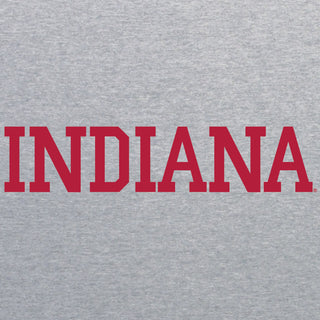 Indiana University Hoosiers Basic Block Short Sleeve T-Shirt - Sport Grey