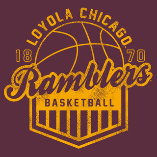 Loyola University Chicago Ramblers Basketball Shield T Shirt