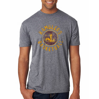 Loyola University Chicago Ramblers Basketball Distress Short Sleeve T Shirt - Premium Heather