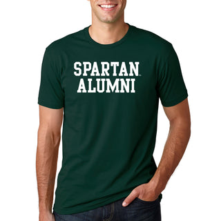Michigan State University Spartans Basic Block Alumni NLA T Shirt - Forest
