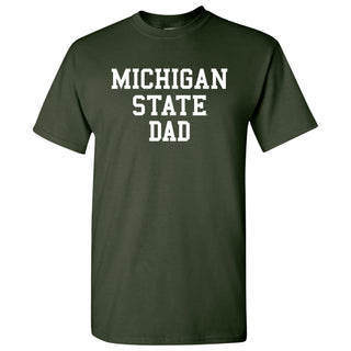 Michigan State University Spartans Basic Block Dad Short Sleeve T Shirt - Forest Green