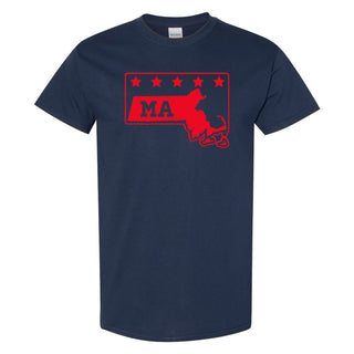 Massachusetts Stars T-Shirt - Navy