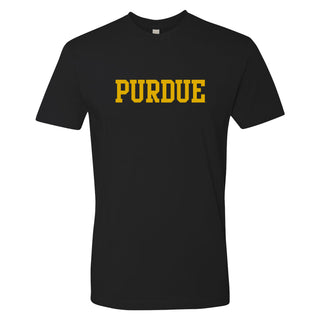 Purdue University Boilermakers Basic Block Short Sleeve T Shirt - Black