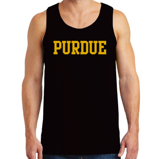 Purdue Boilermakers Basic Block Tank Top - Black