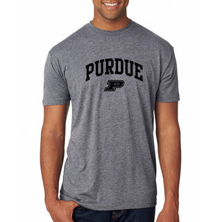 Purdue University Boilermakers Arch Logo T Shirt - Premium Heather