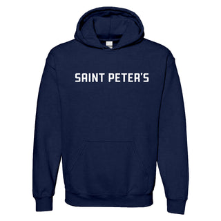 Saint Peter's University Peacocks Basic Block Hoodie - Navy