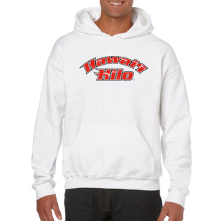 Hawaii Hilo Vulcans Arch Logo Hoodie - White