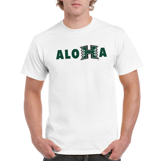 Hawaii Manoa Rainbow Warriors ALOHA T Shirt - White