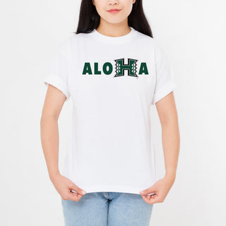 Hawaii Manoa Rainbow Warriors ALOHA T Shirt - White