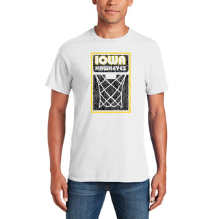 University of Iowa Hawkeyes Basketball Net Block T Shirt - White
