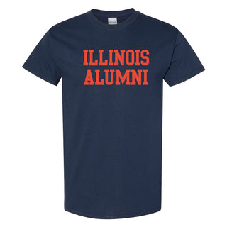 University of Illinois Fighting Illini Basic Block Alumni Cotton T-Shirt - Navy