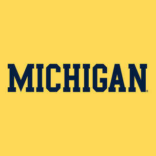 Basic Block University of Michigan Womens Basic Cotton Short Sleeve T Shirt - Daisy