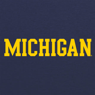 Basic Block University of Michigan Apparel Triblend T Shirt - Vintage Navy