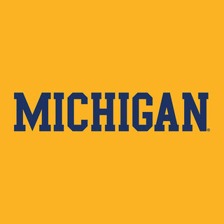 Michigan Wolverines Basic Block Youth Long Sleeve Shirt - Gold