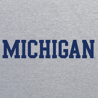 Michigan Wolverines Basic Block Tank Top - Sport Grey