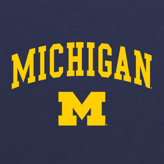 Arch Logo University of Michigan Triblend Short Sleeve T Shirt - Vintage Navy