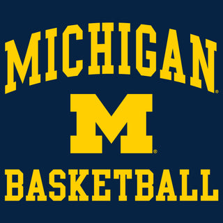University of Michigan Wolverines Arch Logo Basketball Hoodie - Navy