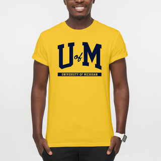 University of Michigan Wolverines Initial Arch T-Shirt - Daisy