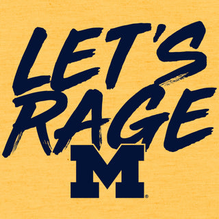 Michigan Let's Rage Canvas Triblend T-Shirt - Yellow Gold
