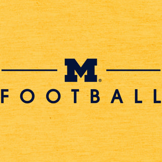 Football Line Block M T-Shirt - Yellow Gold Triblend