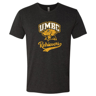 University of Maryland Baltimore County Retrievers Retro Script Short Sleeve T Shirt - Vintage Black