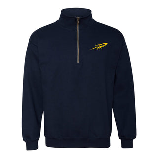 University of Toledo Rockets Primary Logo Left Chest 1/4 Zip Sweatshirt - Navy